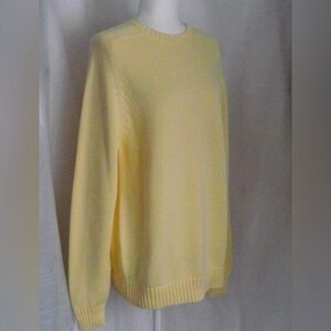 Lands' End Sunflower Yellow Cotton Sweater